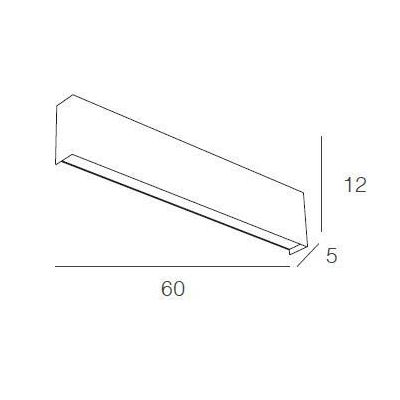 WALLY APPLIQUE 60 CM IN METALLO VERNICIATO 2 COLORI A LED 60W LAMPADINE SOSTITUIBILI Top Light Illuminazione - Cristalensi Shop 