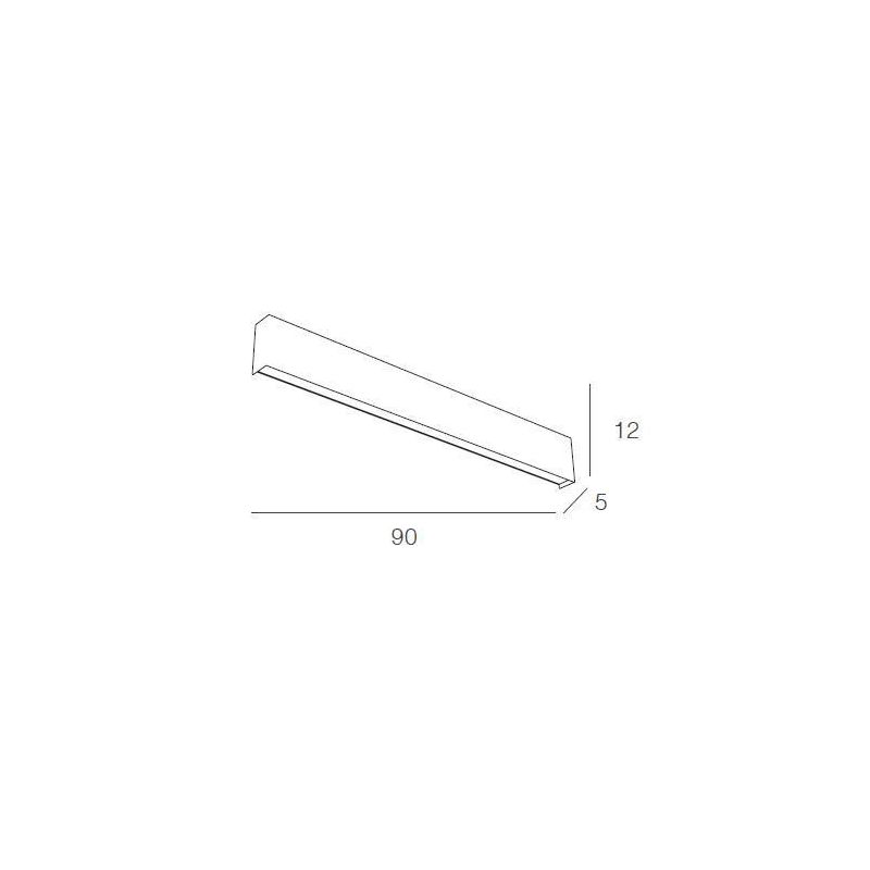WALLY APPLIQUE 90 CM IN METALLO VERNICIATO 2 COLORI A LED 80W LAMPADINE SOSTITUIBILI Top Light Illuminazione - Cristalensi Shop 
