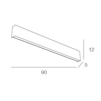 WALLY APPLIQUE 90 CM IN METALLO VERNICIATO 2 COLORI A LED 80W LAMPADINE SOSTITUIBILI Top Light Illuminazione - Cristalensi Shop 