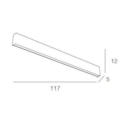 WALLY APPLIQUE 117 CM IN METALLO VERNICIATO 3 COLORI A LED 120W LAMPADINE SOSTITUIBILI Top Light Illuminazione - Cristalensi Sho