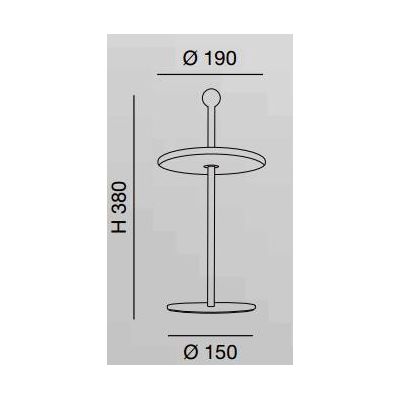 SATURN LUMETTO CON STELO BIANCO A LED INTEGRATO DA 12W Fabas Luce - Cristalensi Shop Online