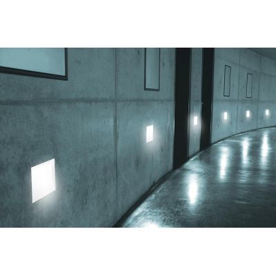 2416A INCASSO A PARETE IN CRISTALY CON SCHEDA LED 16,5W VERNICIABILE 9010 BELFIORE - Cristalensi Shop Online