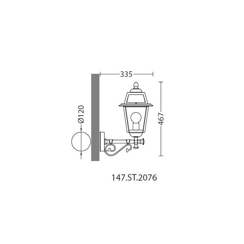 147 LANTERNA IN ALLUMINIO COLORE RUGGINE OPPURE NERO Garden Luce - Cristalensi Shop Online
