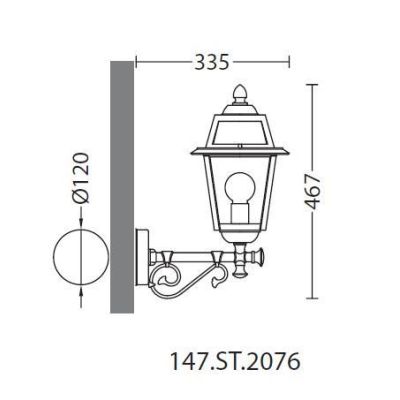 147 LANTERNA IN ALLUMINIO COLORE RUGGINE OPPURE NERO Garden Luce - Cristalensi Shop Online