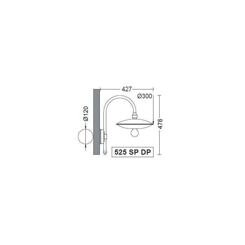 525 LAMPADA DA PARETE IN ALLUMNIO Garden Luce - Cristalensi Shop Online
