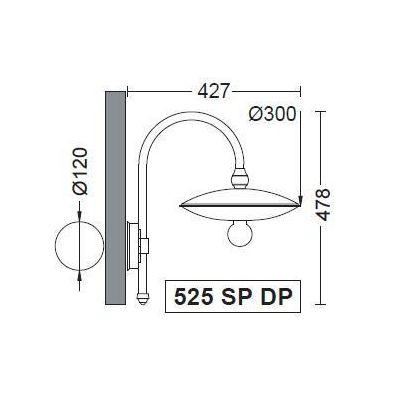 525 LAMPADA DA PARETE IN ALLUMNIO Garden Luce - Cristalensi Shop Online