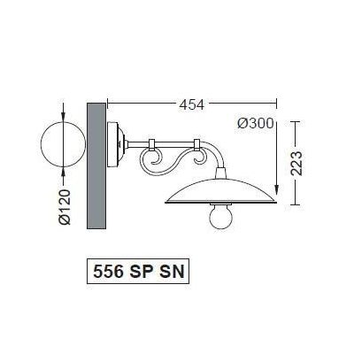 556 LAMPADA DA PARETE IN ALLUMINIO VERNICIATO Garden Luce - Cristalensi Shop Online