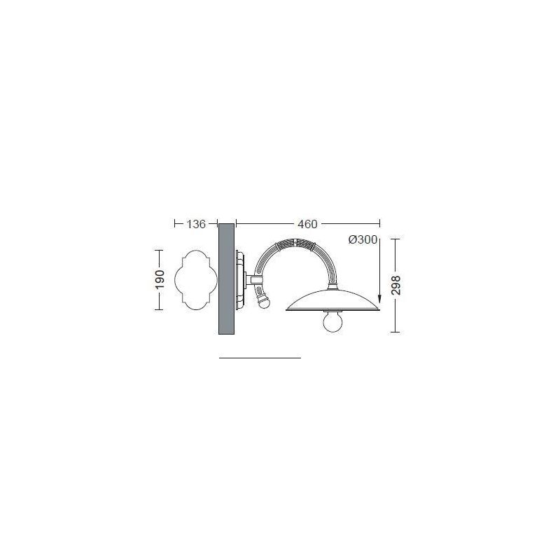 561 LAMPADA DA PARETE IN ALLUMINIO Garden Luce - Cristalensi Shop Online