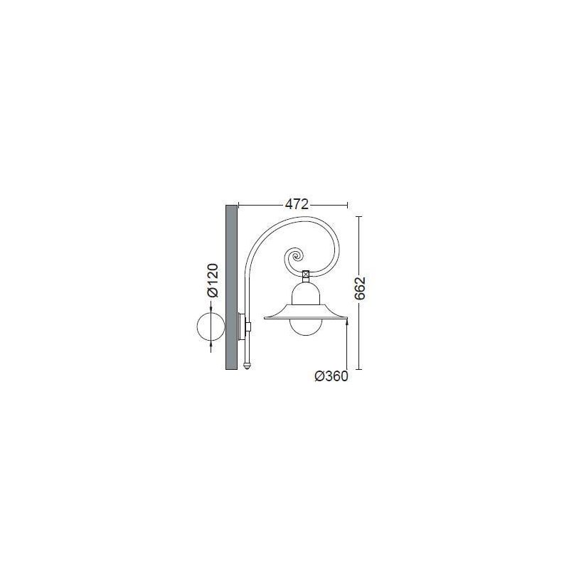 569 LAMPADA DA PARETE IN ALLUMINIO Garden Luce - Cristalensi Shop Online
