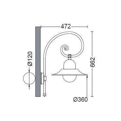 569 LAMPADA DA PARETE IN ALLUMINIO Garden Luce - Cristalensi Shop Online