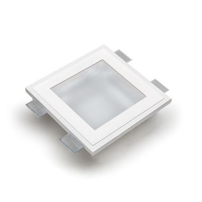 4046 INCASSO IN CRISTALY CON LED INTEGRATO 16W 2200 LUMEN VERNICIABILE 9010 BELFIORE - Cristalensi Shop Online