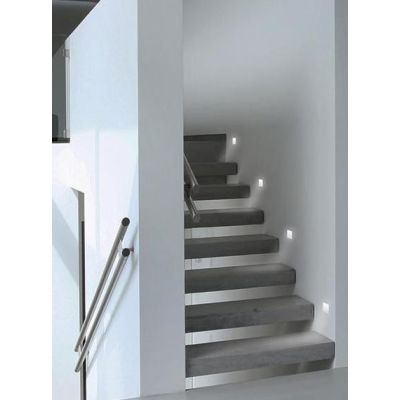 4154B INCASSO SEGNAPASSO PICCOLO IN GESSO CRISTALY A LED 1,1W VERNICIABILE 9010 BELFIORE - Cristalensi Shop Online