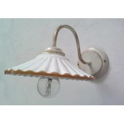 APPLIQUE IN FERRO VERNICIATO RUGGINE O AVORIO CON PIATTO IN CERAMICA CRISTALENSI TUSCANY - Cristalensi Shop Online 2