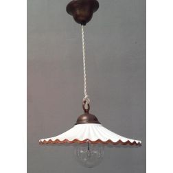 SOSPENSIONE CON PIATTO IN CERAMICA DIAMETRO 30 IN DUE COLORI CRISTALENSI TUSCANY - Cristalensi Shop Online