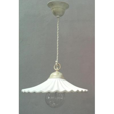 SOSPENSIONE CON PIATTO IN CERAMICA DIAMETRO 30 IN DUE COLORI CRISTALENSI TUSCANY - Cristalensi Shop Online