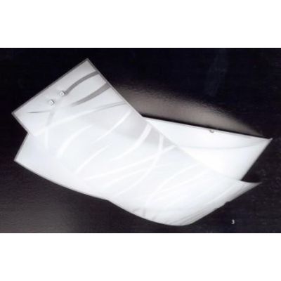 AGNESE LAMPADA DA SOFFITTO IN VETRO MEDIA DI GEA LUCE SERIGRAFATA BIANCA GEA LUCE - Cristalensi Shop Online