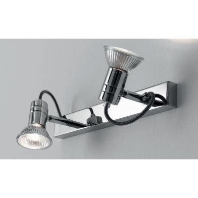 ZELIG 2 BINARIO IN METALLO BIANCO, NERO O CROMO DIREZIONABILE CON LAMPADINE LED Illuminando - Cristalensi Shop Online