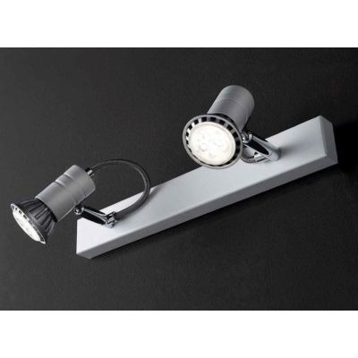ZELIG 2 BINARIO IN METALLO BIANCO, NERO O CROMO DIREZIONABILE CON LAMPADINE LED Illuminando - Cristalensi Shop Online