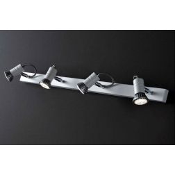 ZELIG 4 BINARIO IN METALLO BIANCO,NERO O CROMO DIREZIONABILE CON LAMPADINE LED Illuminando - Cristalensi Shop Online 2