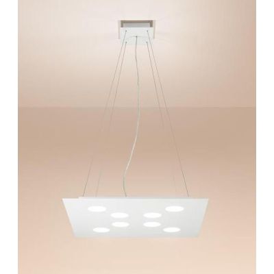 FLET AFFRALUX LAMPADARIO 8 E 2 LED LAMPADINE GX53 SOSTITUIBILI METALLO BIANCO AFFRALUX - Cristalensi Shop Online