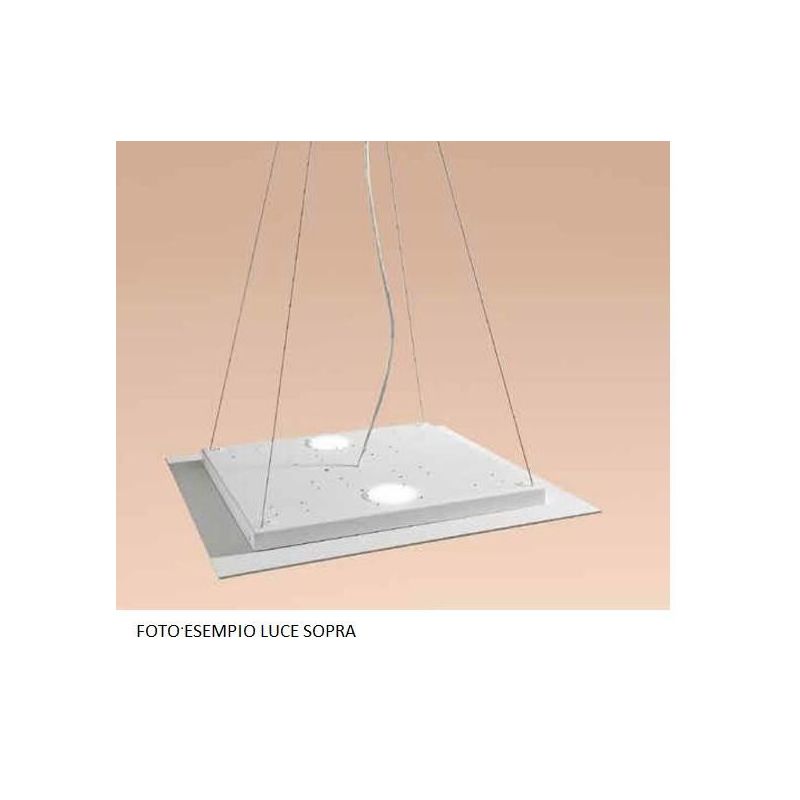 FLET AFFRALUX LAMPADARIO 4 E 1 LUCI LED INTERCAMBIABILI METALLO BIANCO MODERNA AFFRALUX - Cristalensi Shop Online