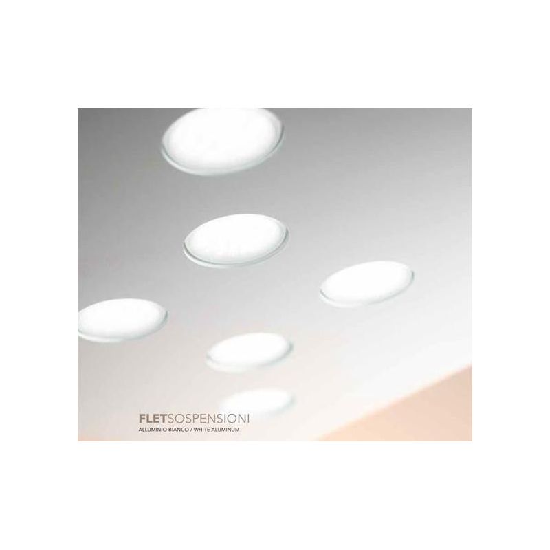 2079X FLET LAMPADARIO RETTANGOLARE 8 E 2 LUCI LED SOSTITUIBILI METALLO BIANCO AFFRALUX - Cristalensi Shop Online