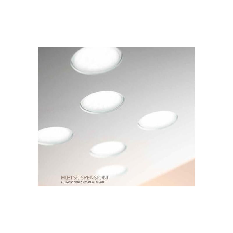 2079G FLET AFFRALUX LAMPADARIO 6 E 1 LUCI LED INTERCAMBIABILI METALLO BIANCO AFFRALUX - Cristalensi Shop Online