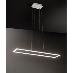 QUATTRO LAMPADARIO SOSPENSIONE LED 72W 3000K RETTANGOLARE GRANDE MODERNO AFFRALUX - Cristalensi Shop Online 2