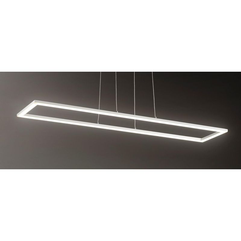 QUATTRO LAMPADARIO SOSPENSIONE LED 72W 3000K RETTANGOLARE GRANDE MODERNO AFFRALUX - Cristalensi Shop Online