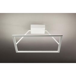 QUATTRO PLAFONIERA GRANDE LED 63W 3000K QUADRATA LATO 48,5 MODERNA AFFRALUX AFFRALUX - Cristalensi Shop Online