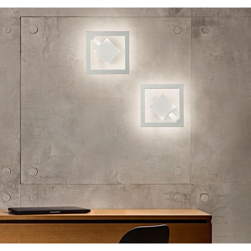 QUATTRO PLAFONIERA APPLIQUE GRANDE LED 36,5W 3000K QUADRATO LATO 30 AFFRALUX - Cristalensi Shop Online