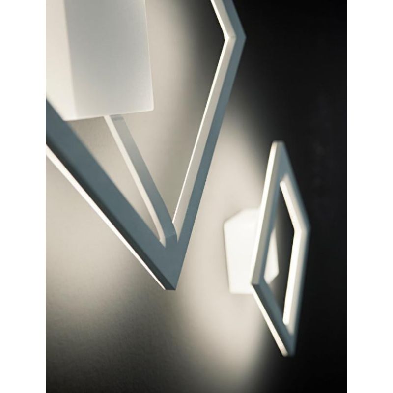 QUATTRO PLAFONIERA APPLIQUE GRANDE LED 36,5W 3000K QUADRATO LATO 30 AFFRALUX - Cristalensi Shop Online
