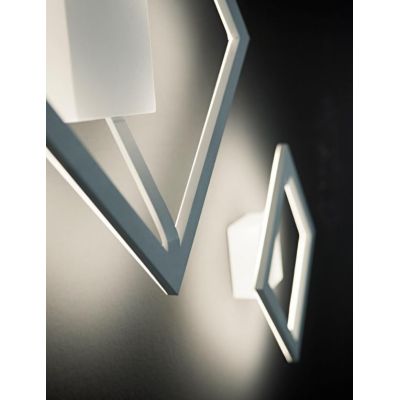 QUATTRO PLAFONIERA APPLIQUE GRANDE LED 36,5W 3000K QUADRATO LATO 30 AFFRALUX - Cristalensi Shop Online