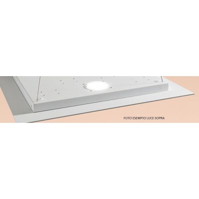 2079P FLET LAMPADARIO RETTANGOLARE 2 E 1 LUCI LED SOSTITUIBILI METALLO BIANCO AFFRALUX - Cristalensi Shop Online