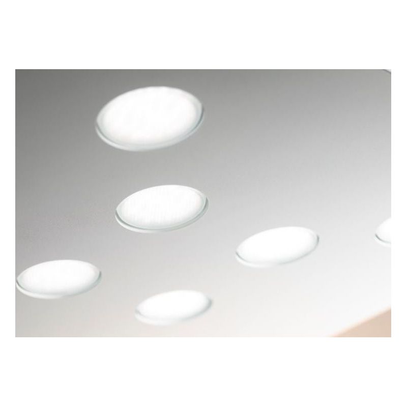 2080X FLET PLAFONIERA RETTANGOLARE GRANDE 8 LUCI SOSTITUIBILI ALLUMINIO BIANCO AFFRALUX - Cristalensi Shop Online