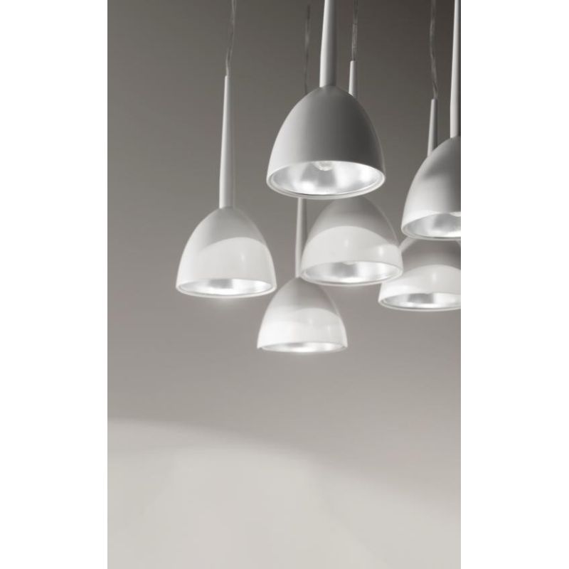 BELL AFFRALUX LAMPADARIO MODERNO 6 LUCI IN METALLO BIANCO LAMPADINE SOSTITUIBILI AFFRALUX - Cristalensi Shop Online
