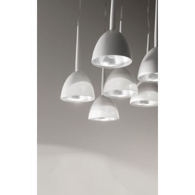 BELL AFFRALUX LAMPADARIO MODERNO 6 LUCI IN METALLO BIANCO LAMPADINE SOSTITUIBILI AFFRALUX - Cristalensi Shop Online