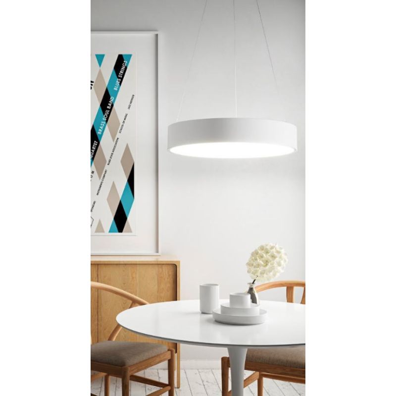 BAND AFFRALUX LAMPADARIO GRANDE AD ANELLO MODERNO LED 90W 3200K 4 COLORI AFFRALUX - Cristalensi Shop Online