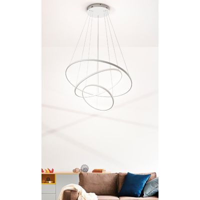 2335 LAMPADARIO ALURING AFFRALUX 3 ANELLI LED MODERNO DIAMETRO 80/60/40 AFFRALUX - Cristalensi Shop Online