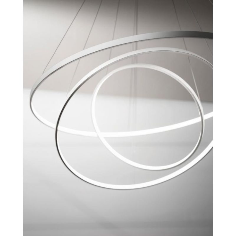 2335 LAMPADARIO ALURING AFFRALUX 3 ANELLI LED MODERNO DIAMETRO 80/60/40 AFFRALUX - Cristalensi Shop Online