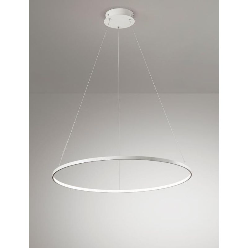 ALURING AFFRALUX LAMPADARIO A LED 32W A CERCHIO ALLUMINIO BIANCO O NERO AFFRALUX - Cristalensi Shop Online
