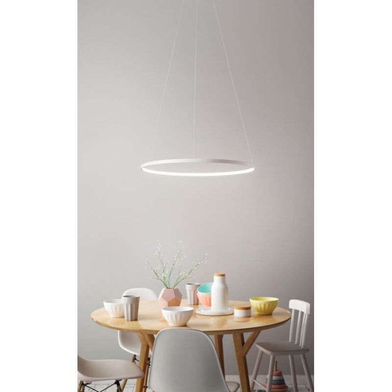 ALURING AFFRALUX LAMPADARIO A LED 32W A CERCHIO ALLUMINIO BIANCO O NERO AFFRALUX - Cristalensi Shop Online