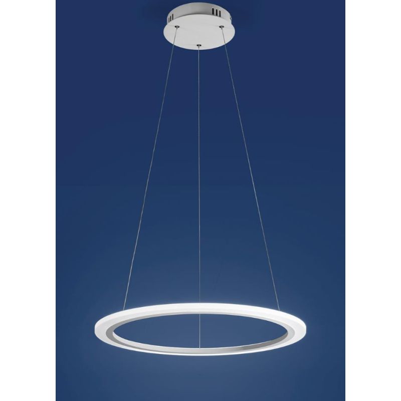 ACRYLED AFFRALUX LAMPADARIO LED 23W ANELLO 60 CM BIANCO AFFRALUX - Cristalensi Shop Online