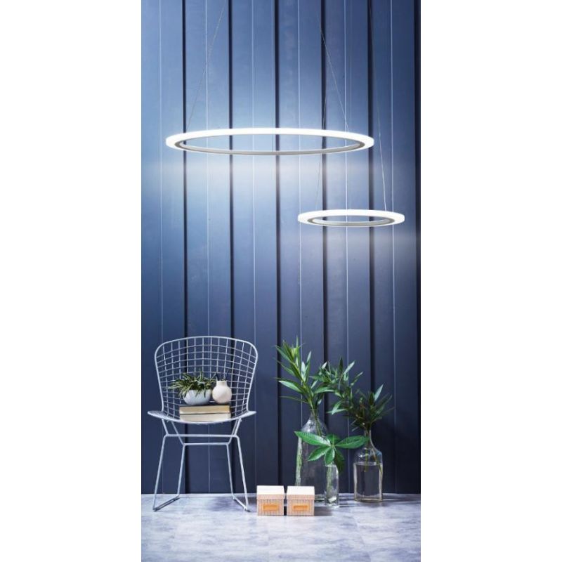 ACRYLED AFFRALUX LAMPADARIO LED 23W ANELLO 60 CM BIANCO AFFRALUX - Cristalensi Shop Online