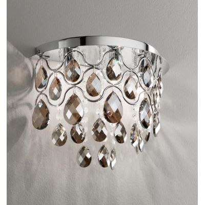 AFFRALUX HEMIDARK APPLIQUE CON CRISTALLI FUME' LAMPADINE SOSTITUIBILI AFFRALUX - Cristalensi Shop Online