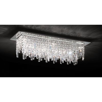 2184 FRANGIA AFFRALUX PLAFONIERA RETTANGOLARE GRANDE CON CRISTALLI LOSANGA AFFRALUX - Cristalensi Shop Online