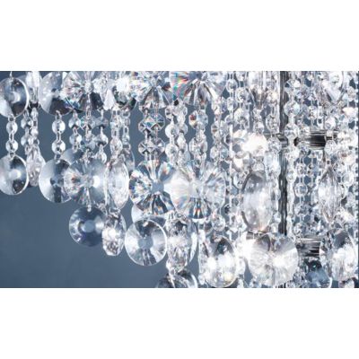 ROTONDO AFFRALUX PLAFONIERA QUADRATA LATO 65 CM CROMO CON CRISTALLI AFFRALUX - Cristalensi Shop Online