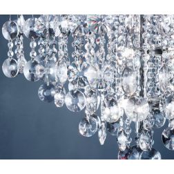 ROTONDO AFFRALUX PLAFONIERA DIAMETRO 65 CM CROMO CON CRISTALLI LAMPADINE G9 AFFRALUX - Cristalensi Shop Online 2