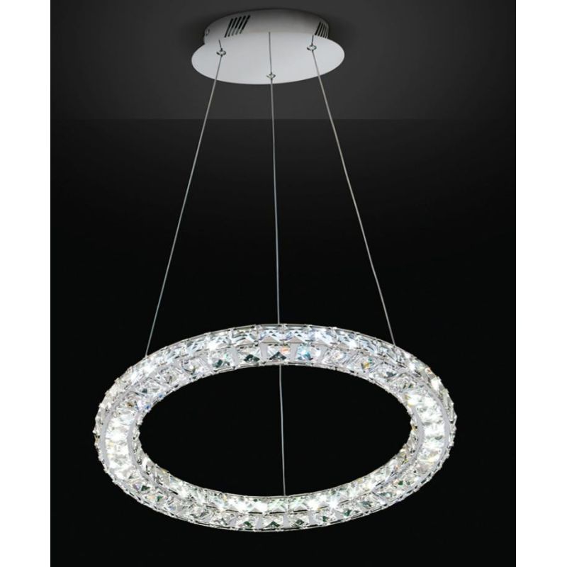 NORA3 AFFRALUX LAMPADARIO CON CRISTALLI A LED 23W 4000K DIAMETRO 50 CM AFFRALUX - Cristalensi Shop Online