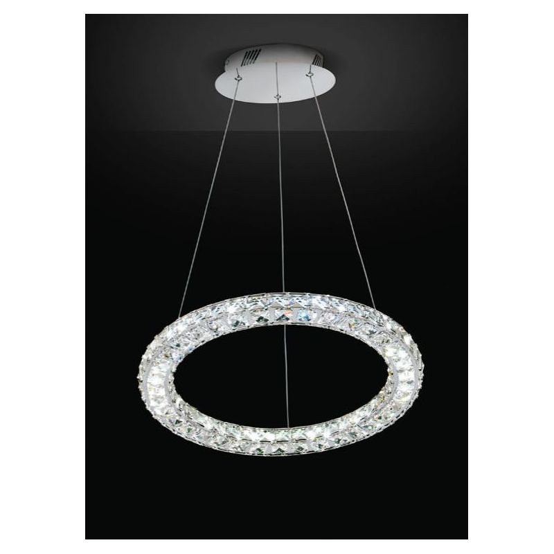 NORA3 AFFRALUX LAMPADARIO CON CRISTALLI A LED 12W 4000K DIAMETRO 31 CM AFFRALUX - Cristalensi Shop Online